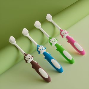 Cepillo de dientes con diseño de mono de dibujos animados, 10000 cerdas, pelo suave, manual, para niños de 3 a 12 años, período de reemplazo de dientes - Product Image 1