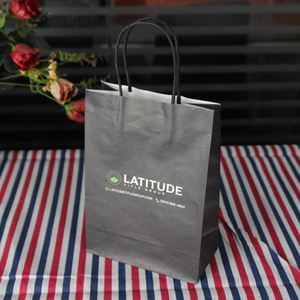 Factory Printed Flat Handle Customized Shopping Gift Kraft Paper <b>Bag</b> with Your Logo - Product Image 3