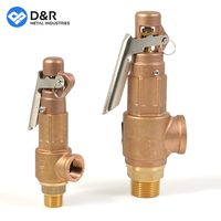 Vanne de sécurité hydraulique D&R DN25, température moyenne, commande manuelle, raccord fileté 1 pouce, vanne de décharge de pression en laiton