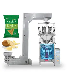 Multi function automatic potato chips Packing Machine Vffs Date Printing Plastic Bag fryer shrimp chips packing machine