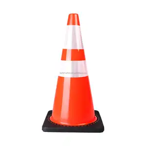 도매 새로운 유형 28 ''내구성 PVC 레드 오렌지 피라미드 도로 안전 교통 콘