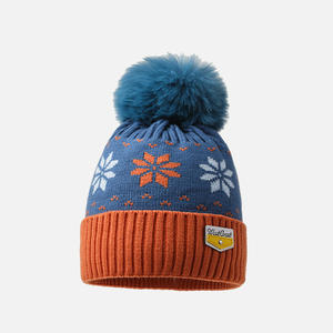 <span class=keywords><strong>Bonnet</strong></span> tricoté chaud et coupe-vent pour enfants (garçons et filles) avec pompon – Collection Hiver – Offre Spéciale - Product Image 3