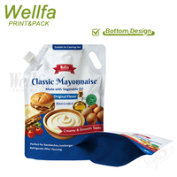 Pochette Doypack personnalisée 5L avec bec verseur et poignée, en Mylar de qualité alimentaire et feuille d'aluminium, pour sauce, mayonnaise et vinaigrette