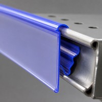Bande de prix en PVC à clipser couleur personnalisée pour étagère, bande de données à clipser de 43 mm pour refroidisseur de supermarché &amp;