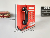 Téléphone mural rétro NINI en fer forgé, modèle créatif en métal pour la décoration murale dans les bars, les magasins de vêtements, les cafés