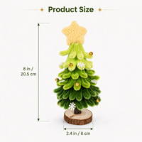 Mini-ornements de Noël faits à la main en forme de tige torsadée pour la décoration de bureau et de maison des enfants