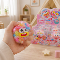 Balle anti-stress souple arc-en-ciel à rebond lent, jouet sensoriel pour enfants, œil compressible