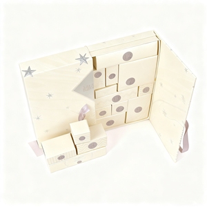 Carton de cadeau de Noël recyclable fait à la main boîte-cadeau de calendrier de l'avent 12/24 jours inserts personnalisés cils bon marché usage industriel - Product Image 3