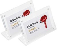 2er Pack Acryl L-Form Schilder halter Horizontal Schräg Tischplatte Rechteck 70*50mm für Preis schild & Etiketten anzeigen