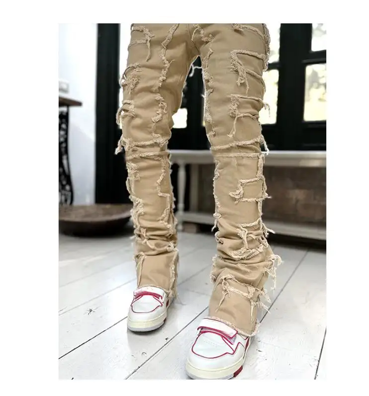 2023 फैशन स्ट्रीटवियर पेंट मुद्रित जींस पुरुषों डिजाइनर कपड़े हिप हॉप पैंट पुरुषों की जींस