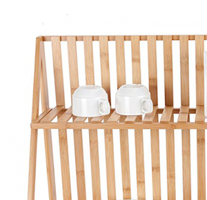 2021 personalizado de bambú Natural plato de secado estante de pared de madera de bambú plato de secado percha - Product Image 4