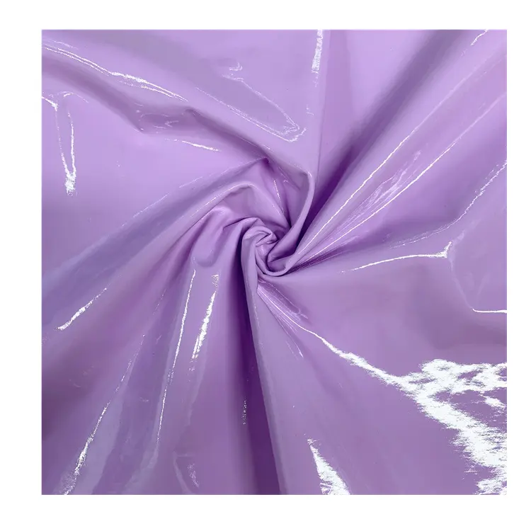 4 Way Stretch Rückseite gebürstet Glänzendes Vinyl gewebe für Dance Wear Fashion Bag