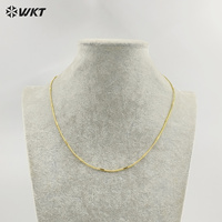 WT-JFN42 nouvelle chaîne de serpent de cube en laiton plaqué or 18k de mode de conception pour le match de pendentif