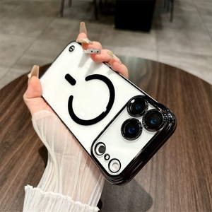 เคสแข็งใสไร้ขอบบางเฉียบสำหรับ iPhone 16 17 15 13 Pro Max Plus เคสโทรศัพท์แม่เหล็กใสไร้ขอบ - Product Image 3