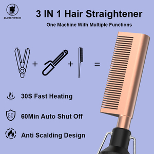 Sisir panas listrik Label pribadi sisir pengeriting dua dalam satu & pelurus dengan 3 pengaturan suhu penggunaan Hotel mati otomatis - Product Image 2