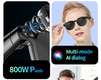 Gafas Inteligentes con IA, Cámara de 800W, Reducción de Ruido ENC, Asistente de Voz, Reconocimiento de Objetos, Traducción y Grabación de Video, Control Táctil