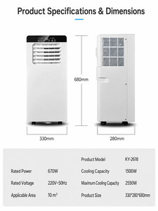 <span class=keywords><strong>Climatiseur</strong></span> électrique <span class=keywords><strong>portable</strong></span> en plastique, unité de refroidissement mobile pour la maison, la voiture, le camping-car et l'extérieur, avec prises US et AU - Product Image 2