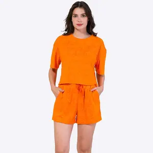 女性のためのプラスサイズのツーピースショートラウンジウェア女性のセット服の休暇の衣装