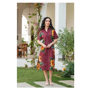 Robe chemise en coton Meadow marron pour femmes, tenue de bureau ou quotidienne, la plus vendue à un prix abordable depuis l'Inde - Product Image 1