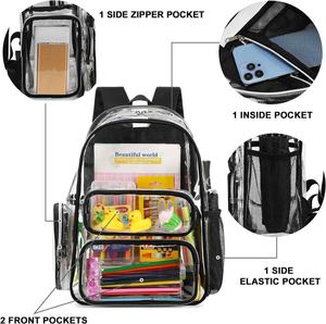 Mochila resistente impermeable de PVC transparente para estudiantes, escuela, deportes de viaje al aire libre - Product Image 3