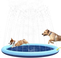 Tapis rafraîchissant gonflable en PVC de 170 cm pour animaux de compagnie, piscine à pulvérisation d'eau, baignoire d'été pour chiens et enfants, en stock