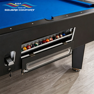 Mesa de billar de pizarra de 7 pies con funcionamiento a monedas, cuerpo de MDF, juego clásico de billar y snooker para sala de juegos, uso comercial, logotipo personalizado XSS-TBSH XSS-TBSH XSS - Product Image 5