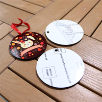 Ornements de Noël en forme d'arbre à suspendre, en MDF écologique, épaisseur 3 mm, 72 mm, vierges pour sublimation, en stock