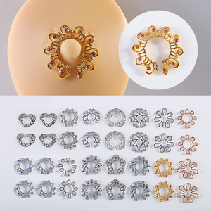 Anneau de tétine sexy en alliage de zinc pour femmes, accessoire pour corps sexy, cœur de pêche, sans <span class=keywords><strong>piercing</strong></span>, 1 paire - Product Image 1