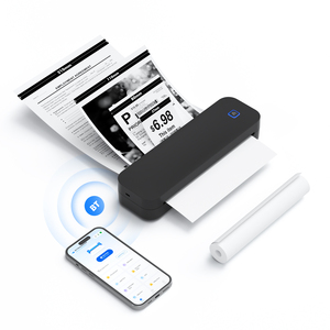Imprimante thermique sans encre portable A4 pour les propriétaires de petites entreprises et de commerces de détail, imprimante de documents sans fil pour les factures de commande, personnalisable - Product Image 1