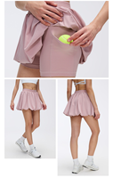 Jupe de tennis personnalisée à ourlet bouffant, robe de golf et de yoga athlétique, jupe de sport décontractée et respirante pour la gym avec short intégré et poches