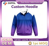 Sweat-shirt à capuche zippé personnalisé OEM ODM pour homme, en maille douce, coupe ample, avec logo personnalisé, MOQ 1 pièce