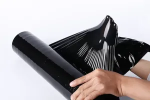 Nouvelle film plastique extensible noir LDPE haute résistance à la traction, résistant à l'humidité, à haute brillance, pour emballage de palettes, surface souple - Product Image 2