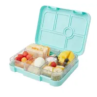 BPA ücretsiz çatal kullanımlık salata kabı çocuk 4 6 bölmeli öğle yemeği için bento kutusu çatal kaşık seti piknik kamp gıda konteyner