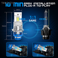 Ampoule de phare LED série D D4s D4r pour système d'éclairage automobile, compatible Canbus, pour feux de voiture