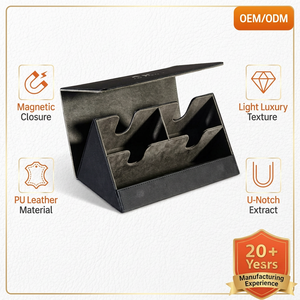 Boîte de rangement portable triangulaire en PU résistante à l'eau pour collection et protection de cartes - Product Image 1