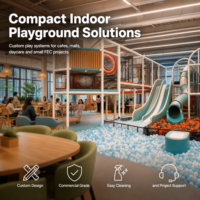 Parque Infantil Comercial Interior con Asientos para Padres, Puente de Tienda Pequeña, Pasarela y Piscina de Bolas, Certificado CE ASTM, Proyecto para Centros Comerciales