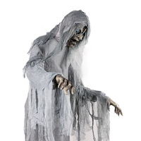CZTSY Grand fantôme animé oscillant pour Halloween, avec capteur de mouvement, matériaux variés, pour maison hantée intérieure
