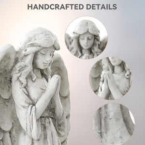 Statue d'ange gardien en résine artistique <span class=keywords><strong>de</strong></span> style nordique avec base stable, personnalisable pour la décoration extérieure <span class=keywords><strong>de</strong></span> jardin, patio et cour. - Product Image 4