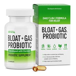 Échantillon gratuit de probiotiques contre les <span class=keywords><strong>ballonnements</strong></span> et les gaz, soutien proactif 5 en 1, 30 comprimés |   Herbes, <span class=keywords><strong>enzymes</strong></span> <span class=keywords><strong>digestives</strong></span>, pré- et postbiotiques - Product Image 1