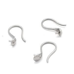Crochets d'oreille souples creux en acier inoxydable en forme de goutte pour la fabrication de boucles d'oreilles, composants de bijoux DIY - Product Image 4