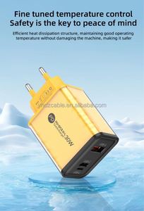 หัวชาร์จเร็ว PD 30W ปลั๊ก EU US UK อะแดปเตอร์โทรศัพท์มือถือแบบติดผนัง Pd Type-c สาย USB Type C สำหรับโทรศัพท์ Android - Product Image 3