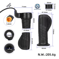 Manillar de Aceleración de Media Giro 12V-72V de Plástico Duradero Impermeable con Conector M8 de 3 Pines WP para Scooter
