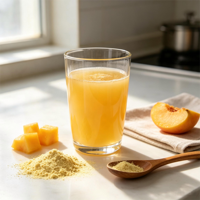 Gefreeze-droogde gele perzikpoeder, natuurlijke kleur & smaak voor babyvoeding, yoghurt, bakken & ijs