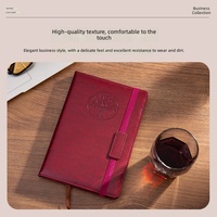 Carnet de notes A5 en cuir souple rétro, de qualité supérieure, pour le bureau et les réunions, avec sangle transfrontalière, personnalisable, idéal comme cadeau d'affaires