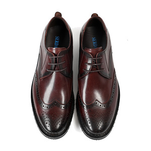 Zapatos Formales de Hombre de Cuero Vacuno Genuino con Punta Puntiaguda, Estilo Brogue, con Suela Antideslizante e Interior Confortable - Product Image 6