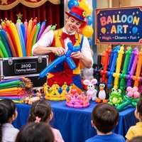 100 Buah Balon Lateks Panjang 260 Untuk Dekorasi Pesta Ulang Tahun, Pernikahan, Imlek, Paskah, Warna Campur, Balon Modeling Ajaib