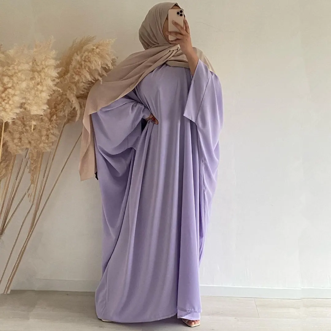 Vestido islámico de alta calidad, Hijab, Jilbabs, liso, Nida, Abaya, Khimar