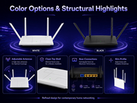 Routeur AX3000, routeur sans fil double bande 3000 Mbps, 2,4 GHz 5 GHz 802.11ax pour la maison, le bureau, WiFi 6