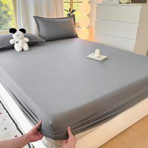 Drap-housse en coton de haute qualité, élastique, toutes saisons, pour adultes, 200 fils, couleur unie, usage hospitalier, ultra doux, draps-housses modernes - Product Image 1