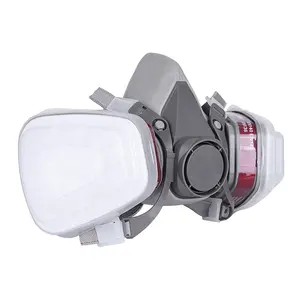 2024 Gratis Verzending Verf Cover Half Dust Face Dubbele Respirator Filter Siliconen Masker